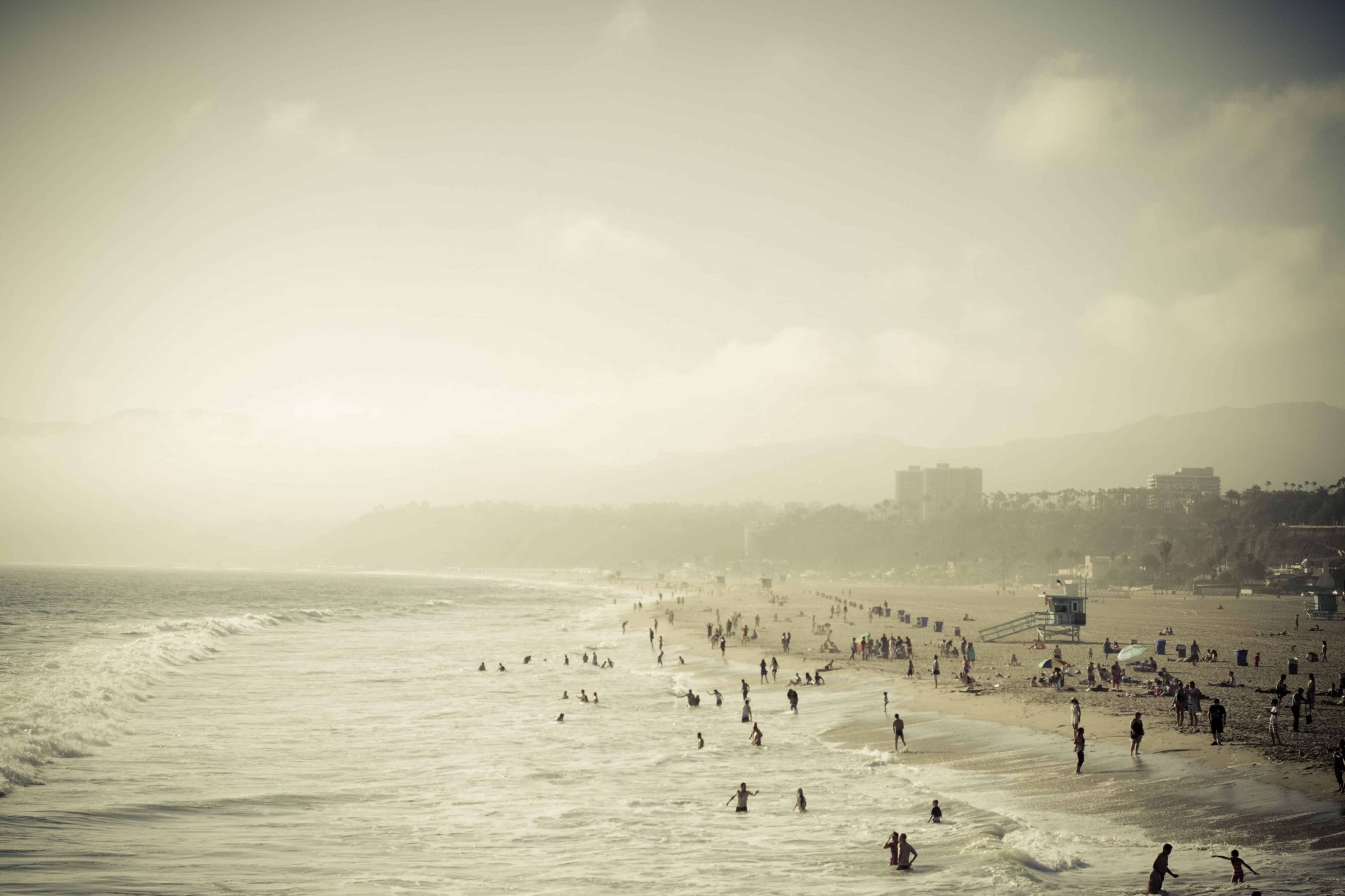 Crowded beach