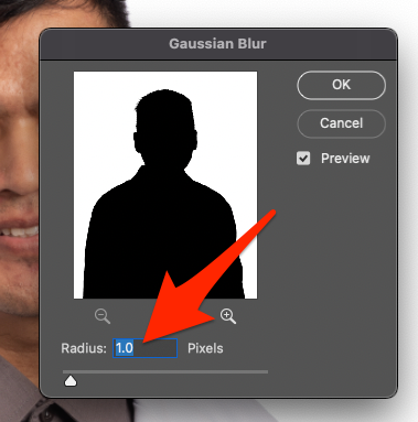 Configure Gaussian Blur in Photoshop